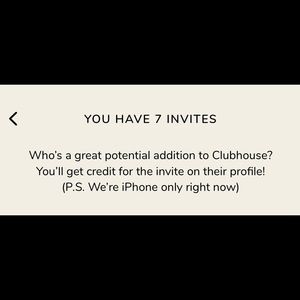 Clubhouse invite🥳